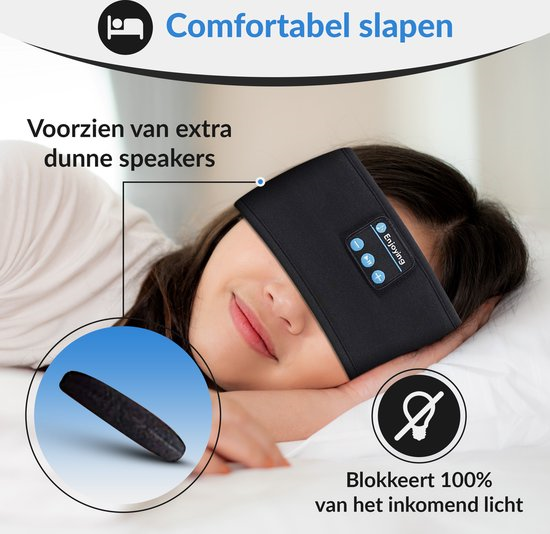 SleepSound Mask  Slaapmasker met Bluetooth Hoofdtelefoon